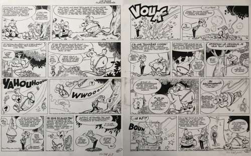 Achille Talon - Une Bonne Planche Dessinée - Planches Originales (p.179 a+b) | Catawiki