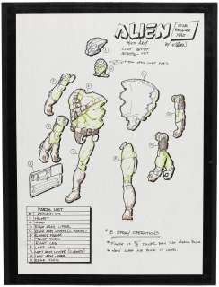 "STAR BRIGADE" UNPRODUCED FOUR ARMED ALIEN FIGURE ORIGINAL ART LOT BY KURT GROEN. | Hake’s