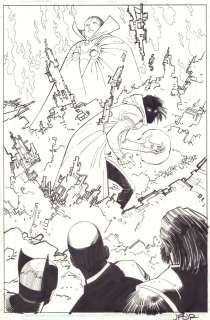 John Romita Jr., Klaus Janson - Avengers #11 P.18 - the Watcher, Hood, Wolverine, & Others Splash - 2011