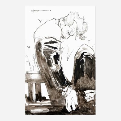 Lot 243 - Larry Stroman, Joker Original Illustration (2025) | Landry Pop Auctions