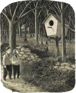  - Lot 258: (THE NEW YORKER.) CHARLES ADDAMS. Couple passing a giant bird house.
                                
