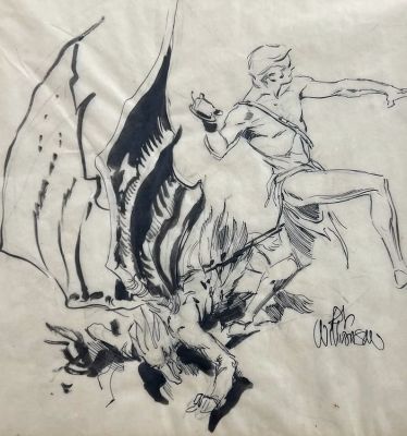 Al Williamson | Study for Pirates of Venus | Shasta/Phoenix