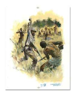 Follet, René 2 | LIVINGSTONE. Gouache et acrylique représentant une scène | Coutau Bégarie