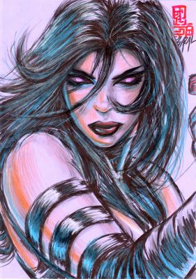 Angel Bazal | Psylocke - Betsy Braddock. 2024 / Bazal. 8,3x11,7 in | Raremarq (Buy It Now)