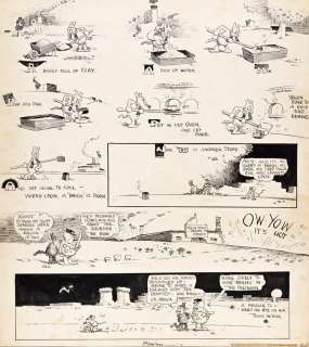 GEORGE HERRIMAN (1880-1944) "A Buggy Full of Clay..." Krazy Kat Sunday Comic Strip | Swann Galleries