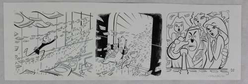 Hanco Kolk - Originele tekening - De Bovenbazen - Hommage Ã  Marten Tooner - (2012) | Catawiki