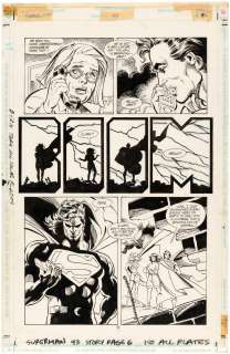 SUPERMAN #93 COMIC BOOK PAGE ORIGINAL ART BY DAN JURGENS. | Hake’s