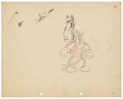 Walt Disney Studios, 1929 | A Preliminary Animation Drawing for Horace Horsecollar | Christie’s