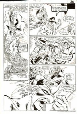 Richard Howell and Don Heck original art from HAWKMAN # 5