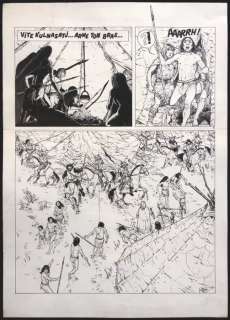 Delaby, Philippe - Planche originale (p.5) - Bran - Légende née des tourbillons des vents du nord... (1990) | Catawiki