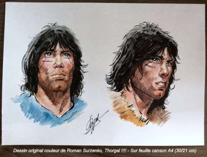 Surzenkho, Roman  - Dessin original en couleur - Thorgal - deux faces ! - (2019) | Catawiki