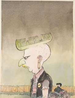 Michel Bridenne... | Michel BRIDENNE (1946) Le Punk. Illustration à l’encre... | Drouot Estimations