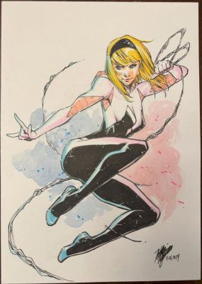 Spider Gwen (Ghost Spider) by Takeshi Miyazawa | Raremarq (Buy It Now)