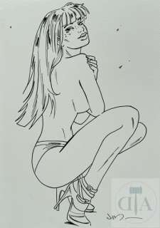 Jim/Une nuit a Rome. Dessin orignal illustrant Marie. Encre… | Dagoty