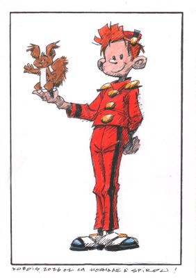 Stéphane Dubois, André Franquin (Concept), Janry (Concept) | Illustration Hommage à Spirou | 2DGalleries