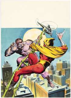 WEREWOLF BY NIGHT SPANISH COMIC BOOK COVER ORIGINAL ART BY RAFAEL LÓPEZ ESPÍ. | Hake’s