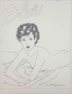 Roberto Baldazzini - preliminare x cover "Blue" - Page volante | Catawiki