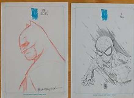  - Batman - n 2 disegni batman-spiderman di Camuncoli, Burchielli - Éditions diverses 