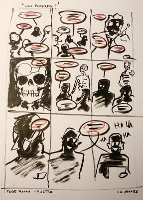 Stewart Kenneth Moore | ‘How Powerful is it?’ Prelim Sketch for PROJECT MKUltra | 2DGalleries