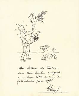 * Hergé - Dessin... | * Hergé - Dessin original: Tintin ouvrant une boîte... | Tessier Sarrou