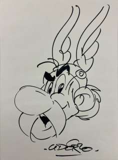 * Uderzo - Dédicace:... | * Uderzo - dédicace: Grand dessin sur feuille (environ... | Tessier Sarrou