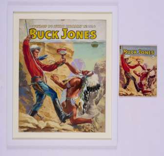Buck Jones original cover artwork (1959) by Nino Caroselli for Cowboy… | Comic Book Auctions ltd