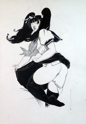 Michetz | Uniforme et cheveux noirs | 2DGalleries
