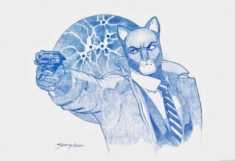 Sanjulian, Manuel - Original drawing - Blacksad | Catawiki