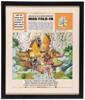 MAD MAGAZINE #162 FRAMED "MAD FOLD-IN" PAINTING ORIGINAL ART BY AL JAFFEE.