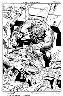 Paul Pelletier Dave Meikis - exiles #91 cover (sabretooth vs psylocke) 2007