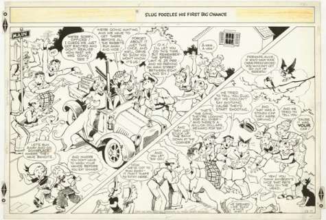 105: Fisher Right Around Home 1949 original comic art | Russ Cochran