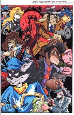 Original Comic Poster Art Lupin Sly Cooper Phaller Hand Painted Marker 11 x 17 | eBay US (Buy It Now)
