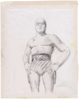 THE PHANTOM ORIGINAL ART FINAL PENCILS FOR PAINTED BOOK COVER "PHANTOM: THE GOLD KEY YEARS" BY GEORGE WILSON. | Hake’s