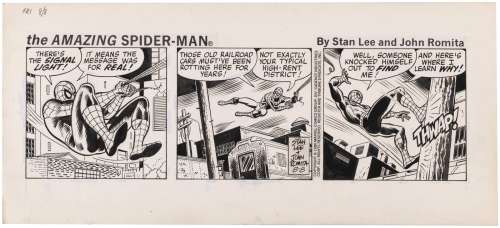 THE AMAZING SPIDER-MAN 1980 DAILY STRIP ORIGINAL ART BY JOHN ROMITA SR. | Hake’s
