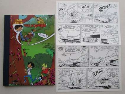 Mau, Bob - Originele pagina (p.9) + hardcover album - Kari Lente 44 - Pens de aapmens - (2010) | Catawiki