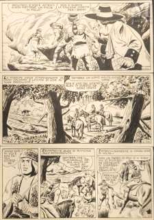 Anonyme (Xxe) Blek Le Roc | Blek le roc, ensemble de trois strips, l’un remonté. | Millon