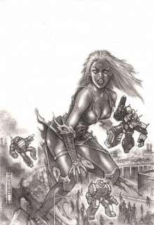 Jk Snyder - transformers: the infestation #2 cover - giant babe vs. Optimus prime & bumblebee - 2011 signed