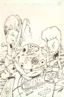 Bill Maus - beavis and butthead kill barney again cover - 1994 signed
