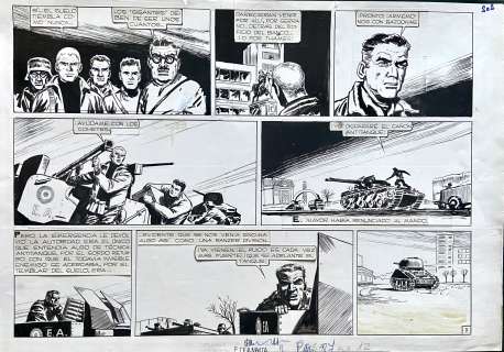 SOLANO LOPEZ - Orignal page for L‘Eternauta 1a serie. Cm. 51x35. Ink. Code 301.