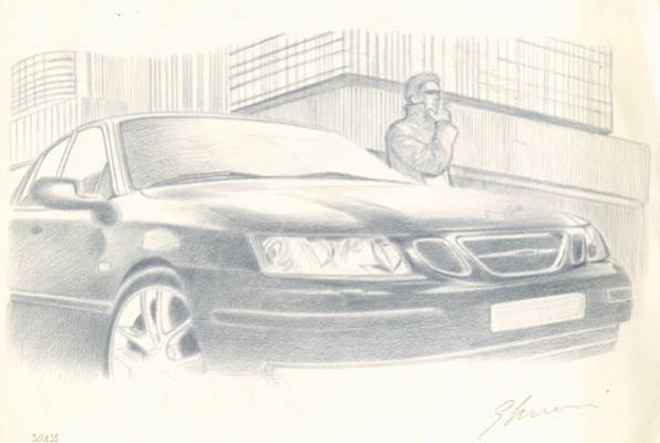 Didier Eberoni | Deux vies - théo+voiture | Daniel Maghen