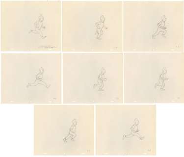 Tintin - 8x Croquis préparatoire pour film d’animation  - EO - (1960/1962) | Catawiki
