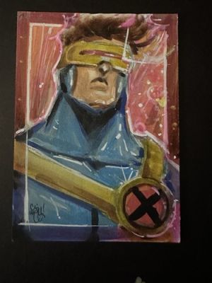 CYCLOPS X-MEN MARVEL COMICS Sketch Card Original Art by CHRIS MCJUNKIN 2026 NEW! | eBay US (Buy It Now)