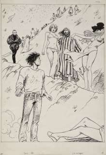 MANARA HP et Giuseppe Bergman Encre de Chine pour la tavole 14 du chapitre | Millon