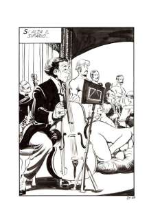 Casino n. 21 - Tavola Originale  "Concerto erotico" L. Frollo - Page volante - (1986) | Catawiki