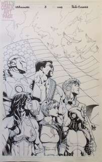 Paulo Siqueira - Usavengers 3 cover original art (marvel, 2017) red hulk, cannonball, squirrel girl