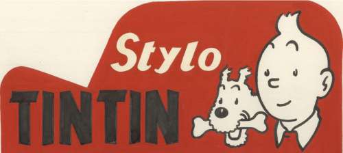 Hergé  (Studios) | Tintin et Milou, illustration Ã  l’encre de Chine … | Banque Dessinée