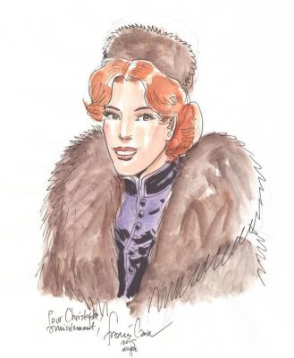 Lot 175 - Carin. Dessin original dédicacé Sydney | BDEnchères