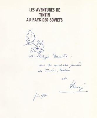 Lot 428 - Hergé. Dessin original dédicacé | BDEnchères