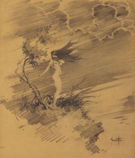 Frank Frazetta original illustration entitled, â€œWindblownâ€. | Profiles in History