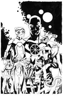 Mike McKone - Justice League United 00 Cover Adam Strange Martian Manhunter Supergirl Animal Man Green Arrow Stargirl
